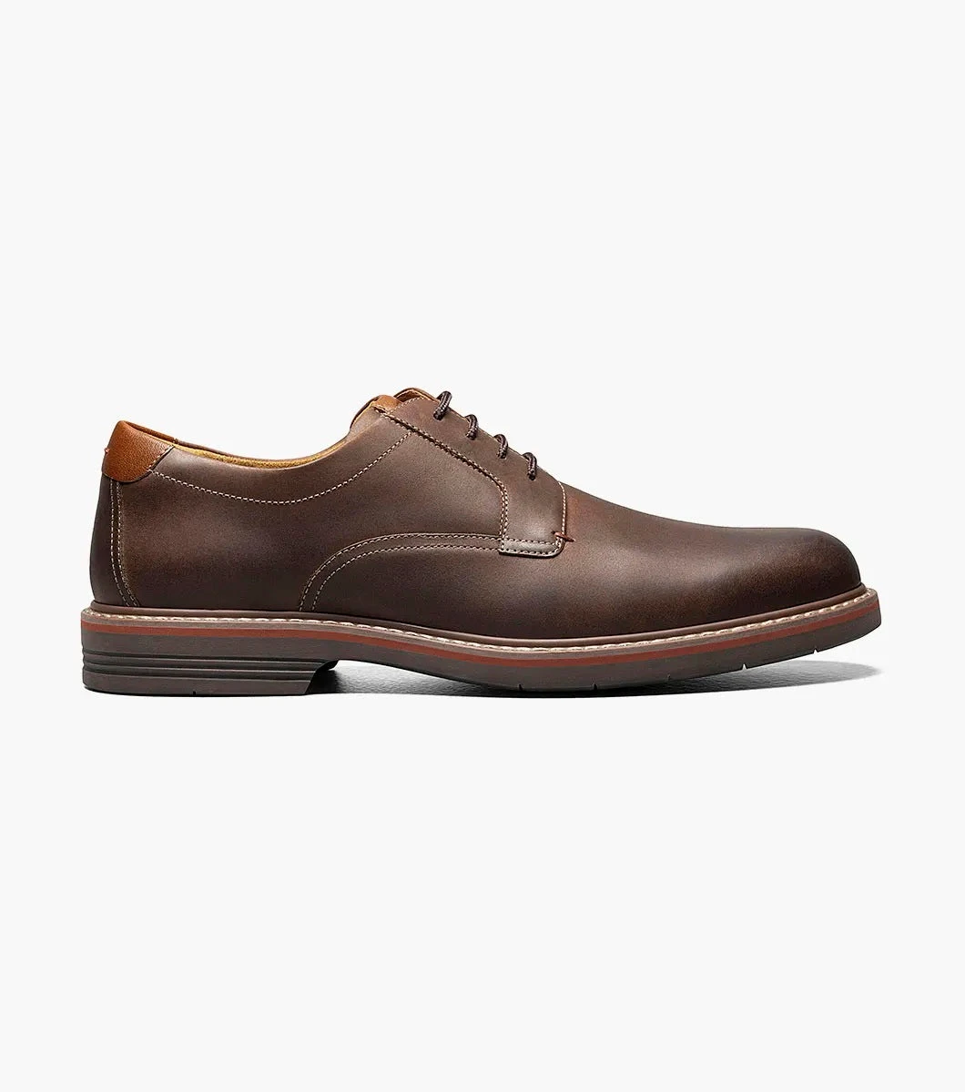 'Florsheim' Men's Norwalk Plain Toe Oxford - Brown Crazy Horse - Image 4