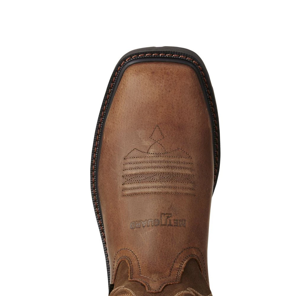 'Ariat' Men's 10" Groundbreaker Int. Met Guard EH Steel Toe - Brown - Image 2