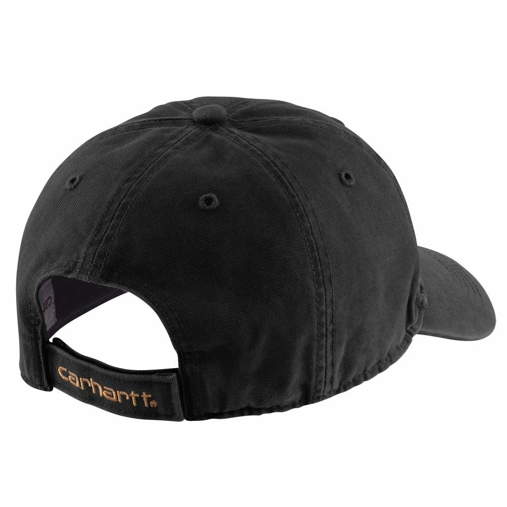 'Carhartt' Men's Adjustable Canvas Cap - Black - Image 2