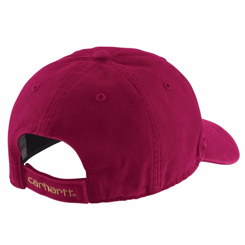'Carhartt' Men's Adjustable Canvas Cap - Beet Red - Image 2