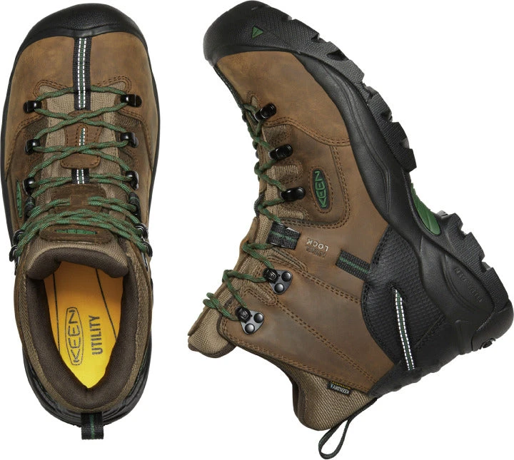 'Keen Utility' Men's 6" Pittsburgh EH WP Steel Toe - Cascade Brown / Greener Pastures - Image 2