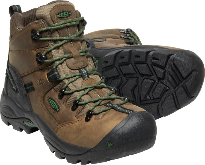 'Keen Utility' Men's 6" Pittsburgh EH WP Steel Toe - Cascade Brown / Greener Pastures - Image 4
