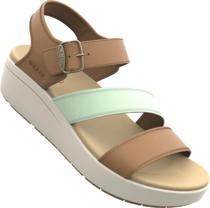 'Keen Outdoor' Women's Ellecity Backstrap Sandal - Natural / Clearly Aqua - Image 7