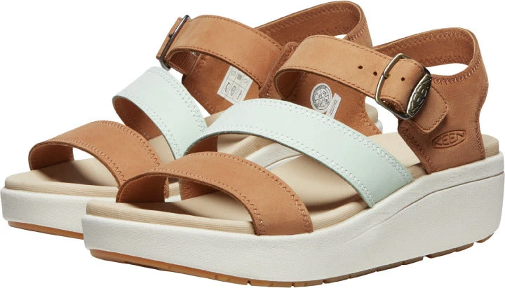 'Keen Outdoor' Women's Ellecity Backstrap Sandal - Natural / Clearly Aqua - Image 6