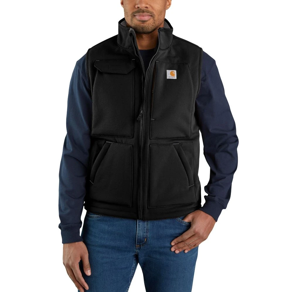 'Carhartt' Men's Super Dux™ Relaxed Fit Sherpa Lined Vest - Black - Image 2