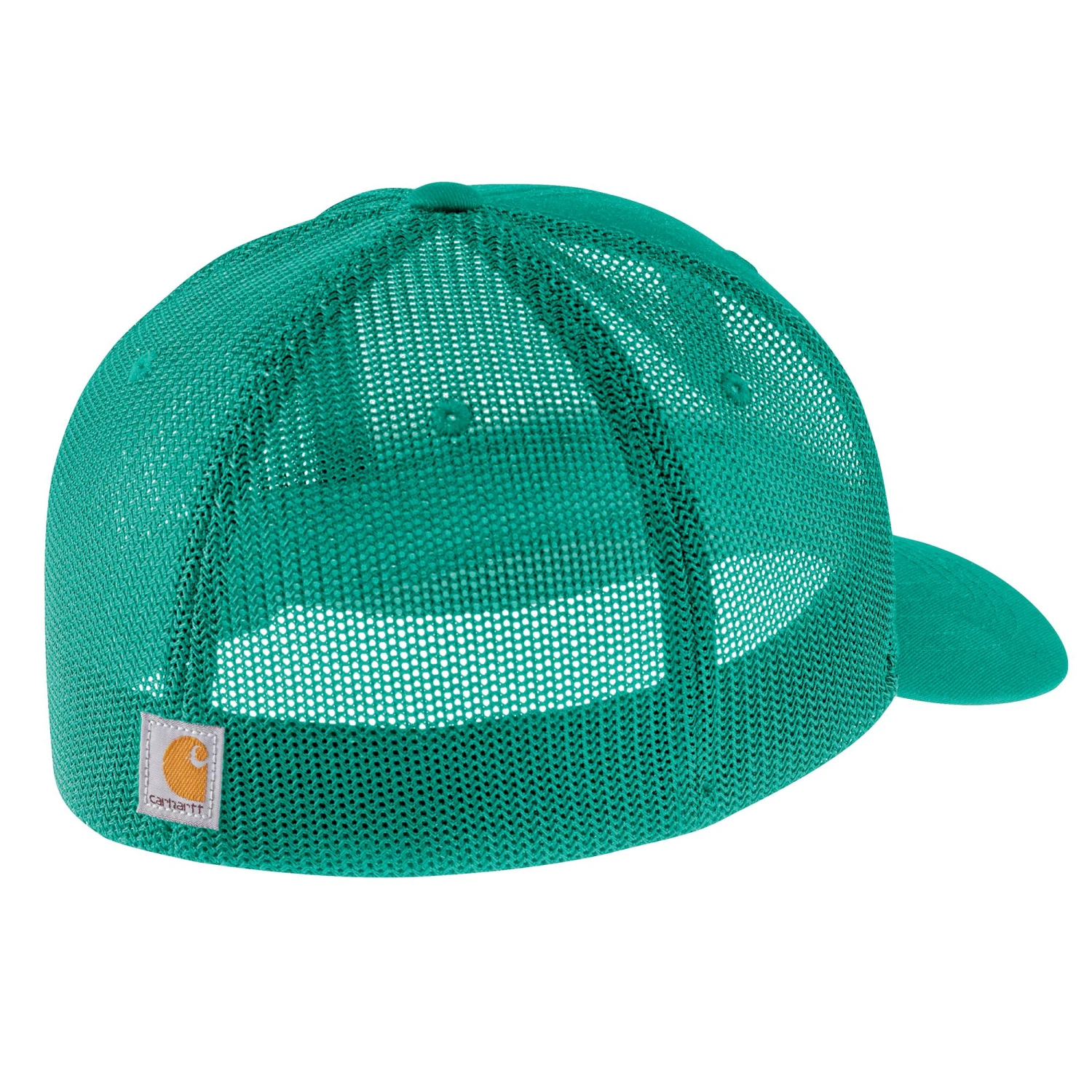 'Carhartt' Men's Rugged Flex Fitted Canvas Mesh-Back Logo Graphic Cap - Cadmium Green - Image 2