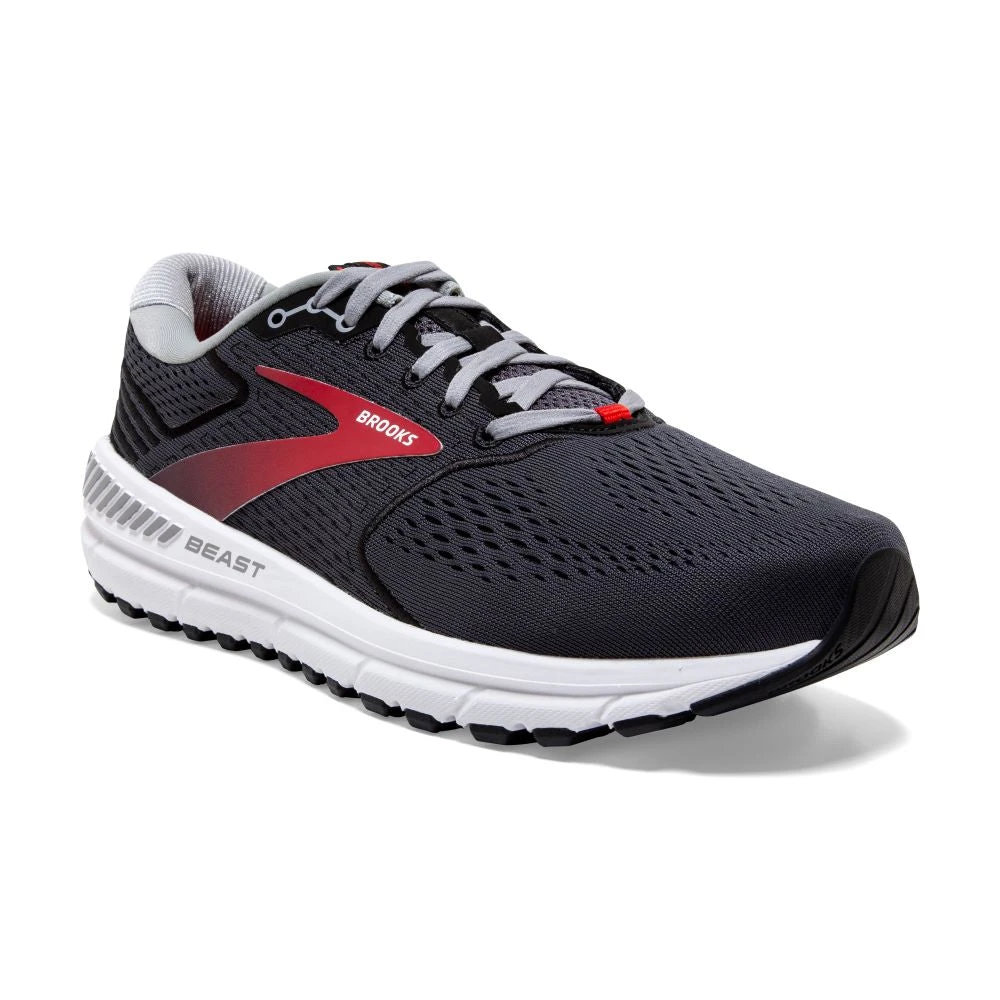 'Brooks' Men's Beast 20 - Pearl / Black / Red - Image 5