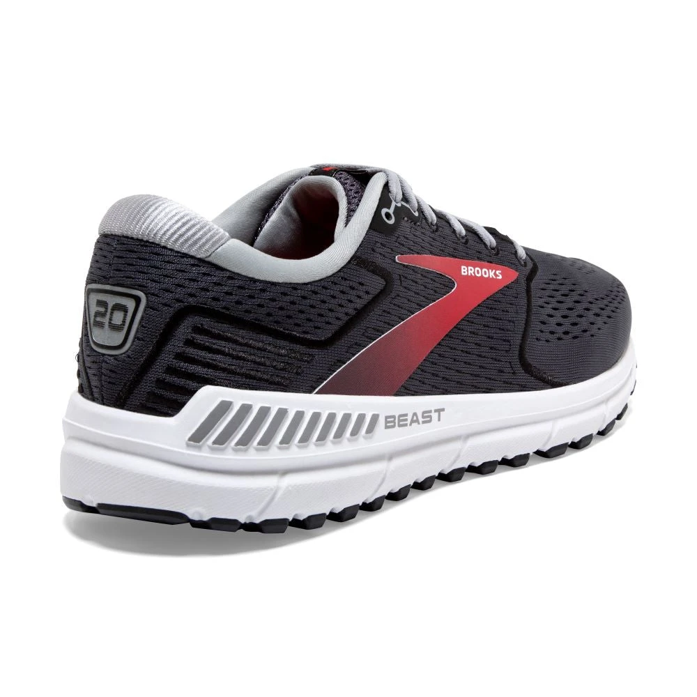'Brooks' Men's Beast 20 - Pearl / Black / Red - Image 4