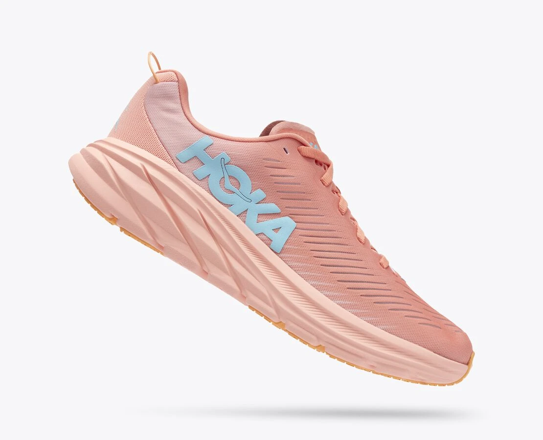 'HOKA' Women's Rincon 3 - Shell Coral / Peach Parfait - Image 4