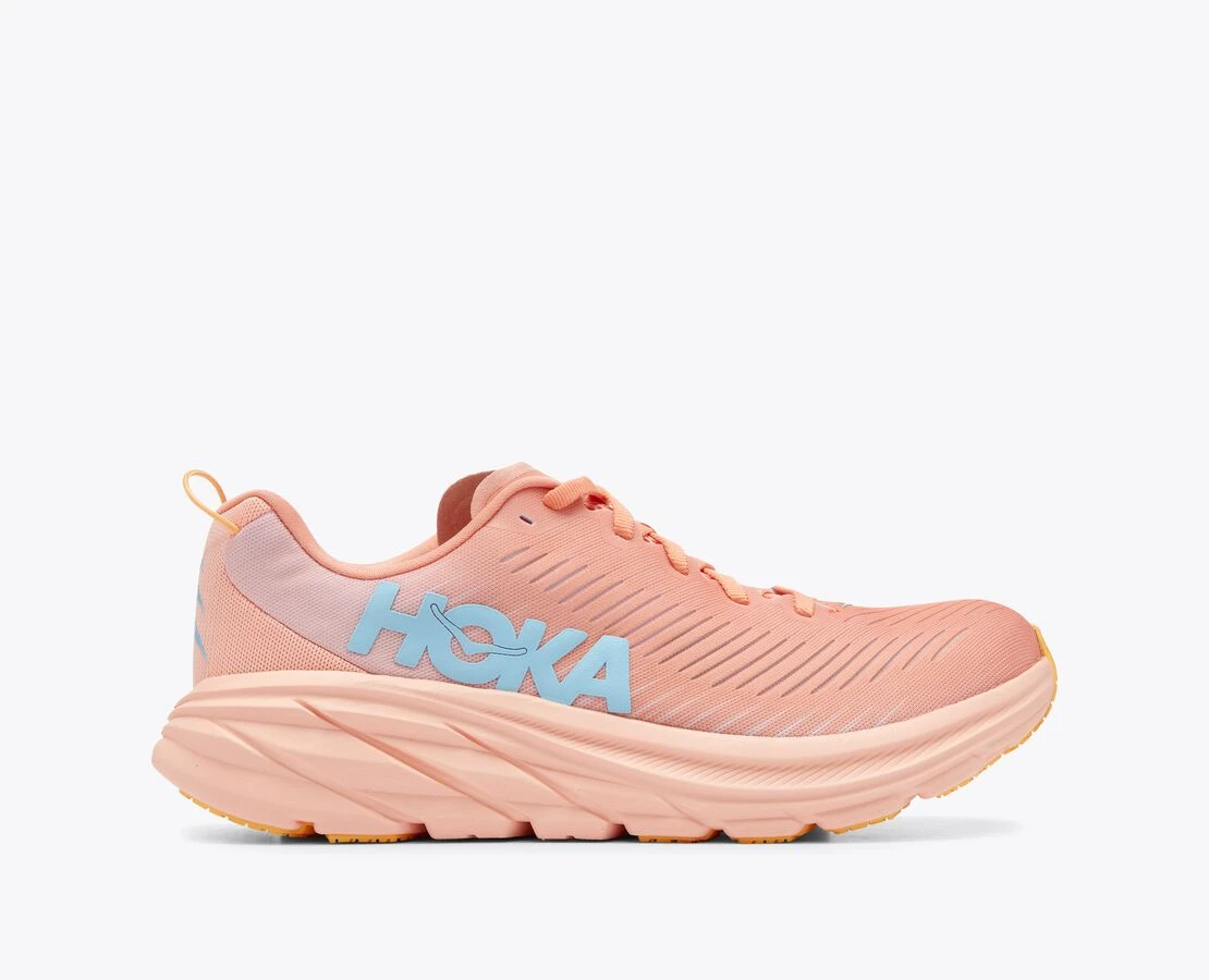 'HOKA' Women's Rincon 3 - Shell Coral / Peach Parfait - Image 2