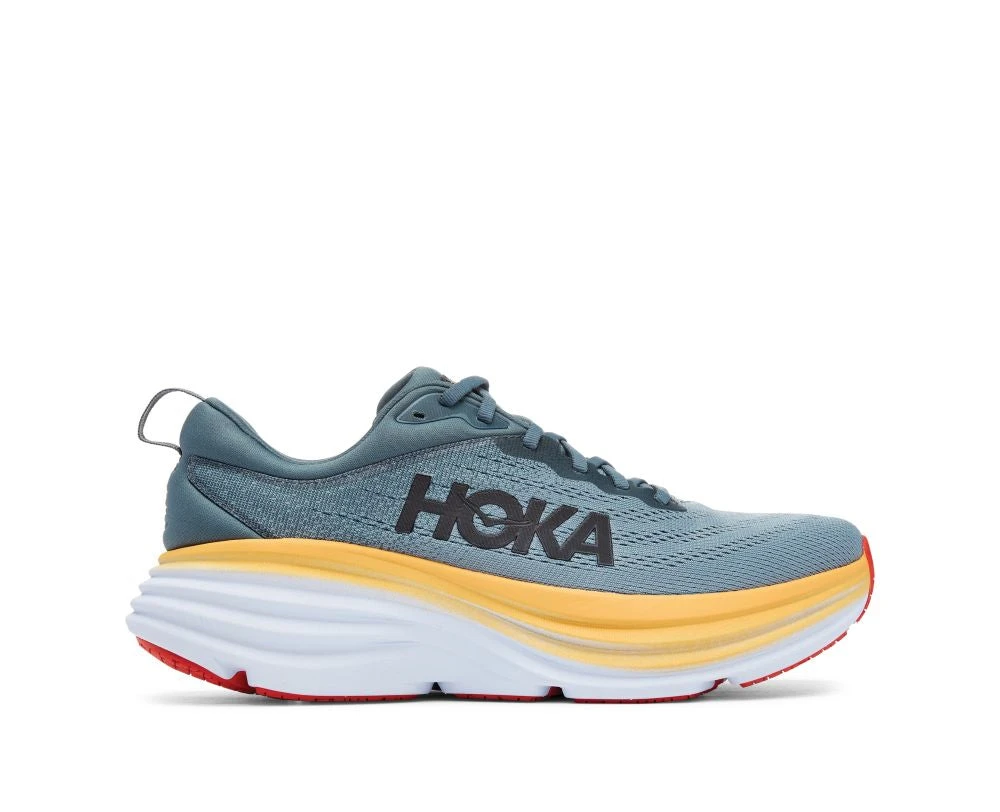 'HOKA' Men's Bondi 8 - Goblin Blue / Mountain Spring (X-Wide) - Image 4