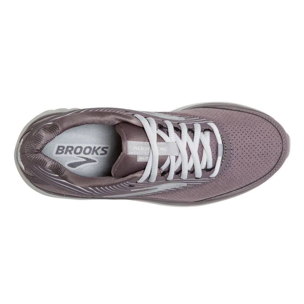 'Brooks' Women's Addiction Walker Suede - Shark / Alloy / Oyster - Image 3