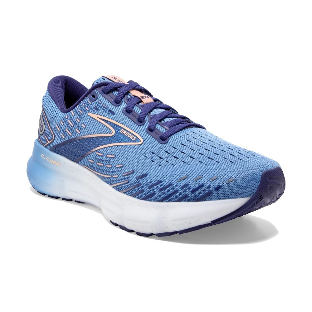 'Brooks' Women's Glycerin 20 - Blissful Blue / Peach / White - Image 4