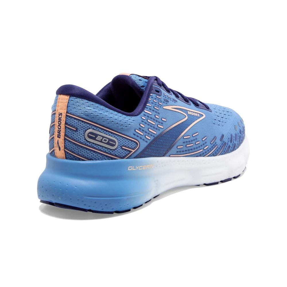 'Brooks' Women's Glycerin 20 - Blissful Blue / Peach / White - Image 5