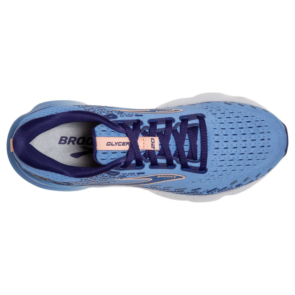 'Brooks' Women's Glycerin 20 - Blissful Blue / Peach / White - Image 2