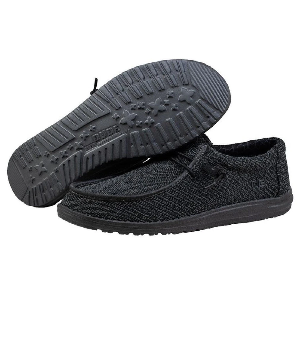 'Hey Dude' Men's Wally Sox Micro - Total Black - Image 3