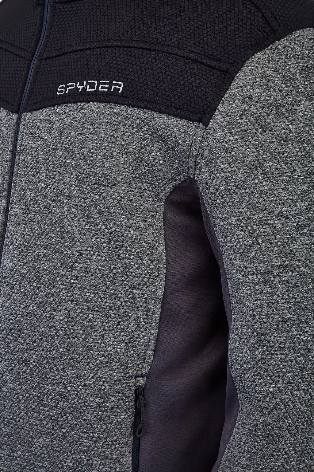 'Spyder' Men's Encore Full Zip Fleece - Ebony - Image 4