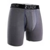 '2UNDR' Men's Swing Shift 6" Boxer Brief - Grey / Blue