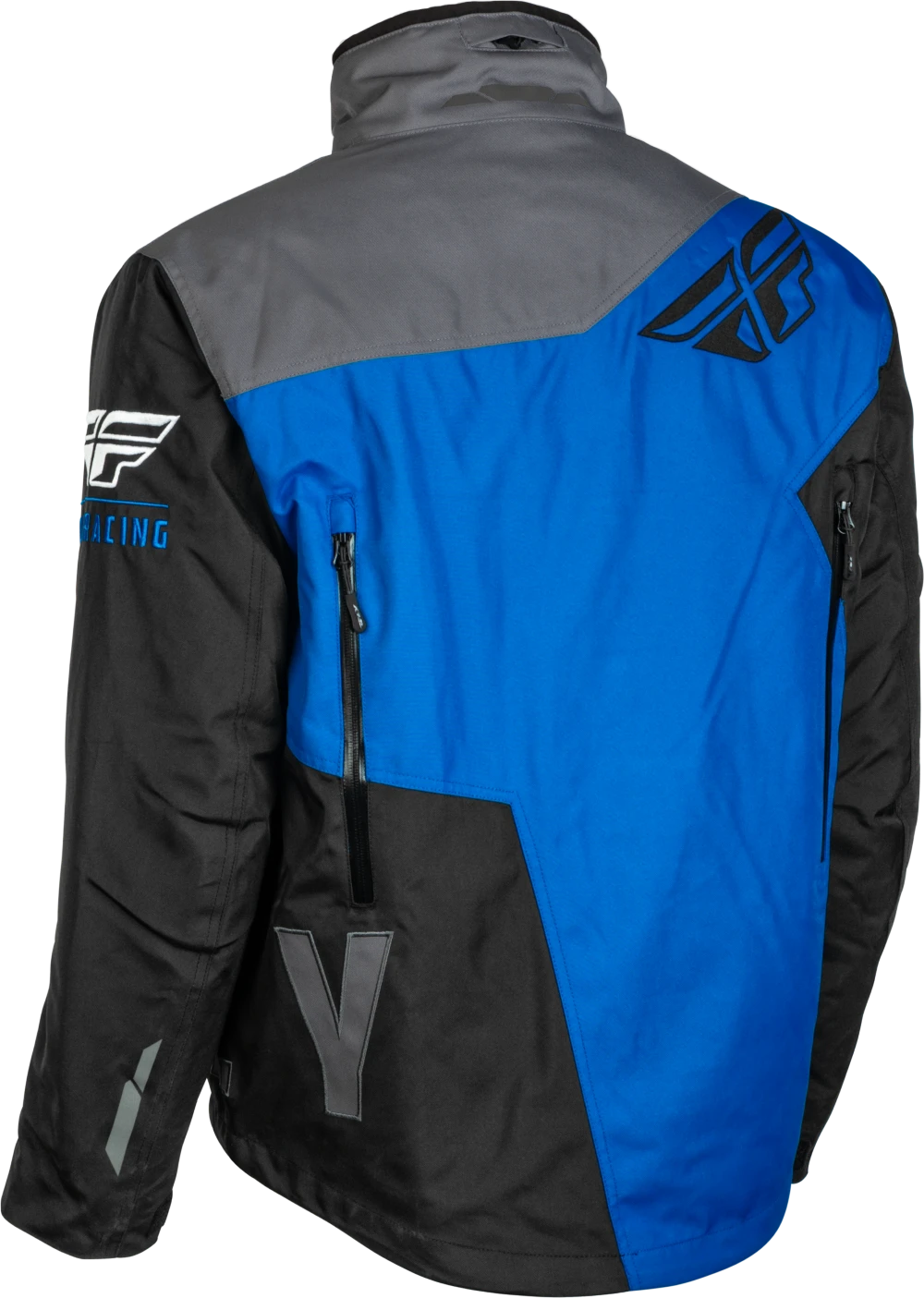 'Fly Racing' Men's SNX Pro WP Jacket - Black / Grey / Blue - Image 2