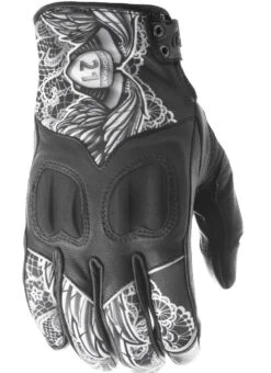 'Highway 21' Women's Vixen Glove - Black / White Lace