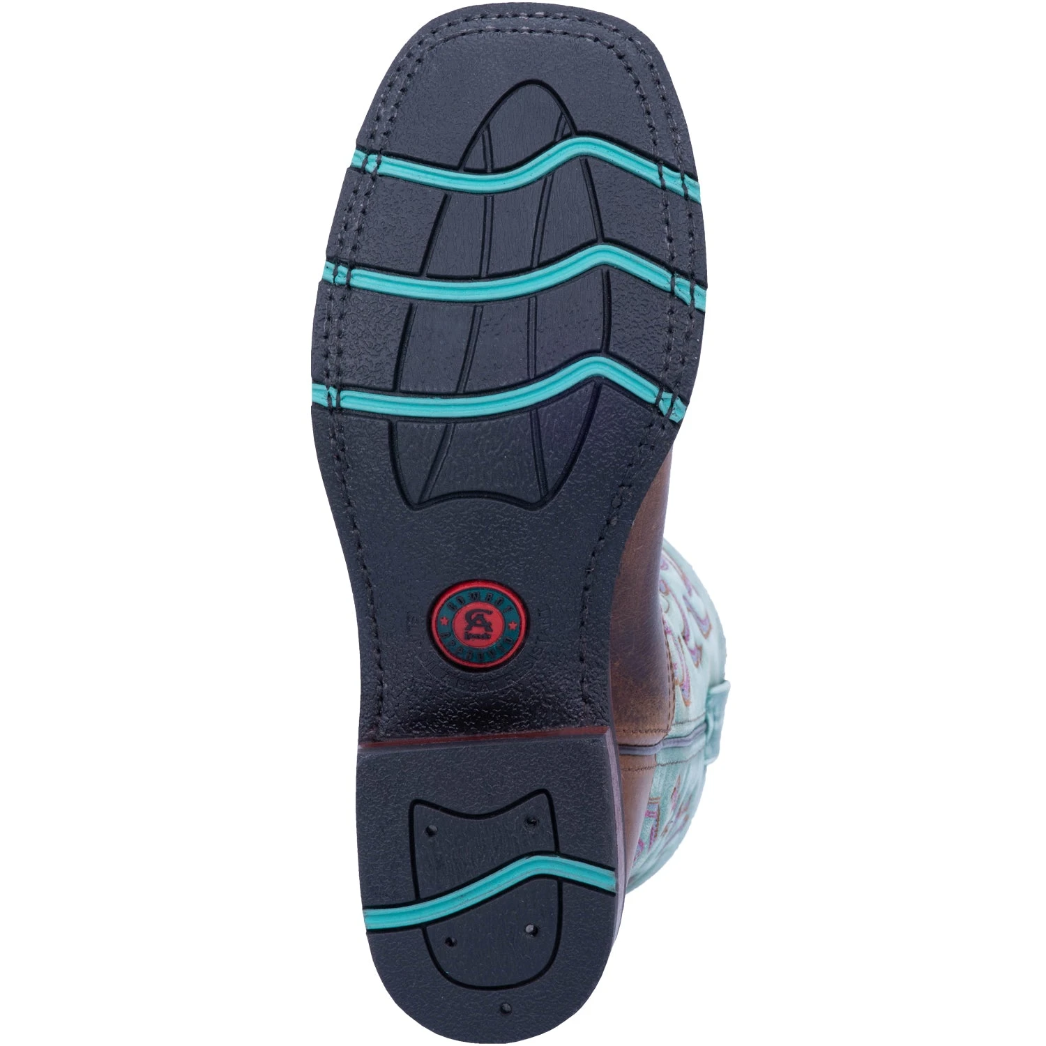 'Laredo' Women's 11" Anita Western Square Toe - Brown / Turquoise - Image 3