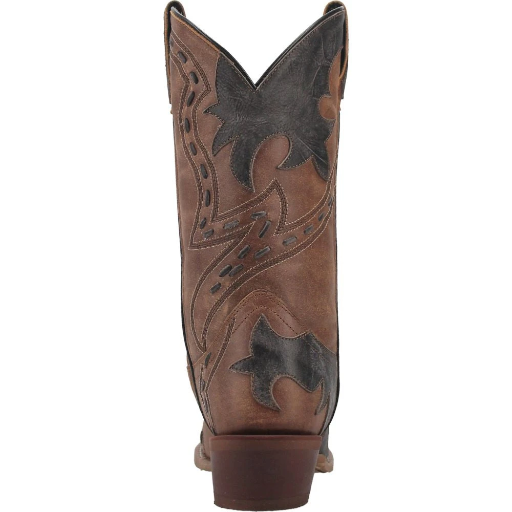 'Laredo' Men's 12" Porter Overlay Western Snip Toe - Tan - Image 4