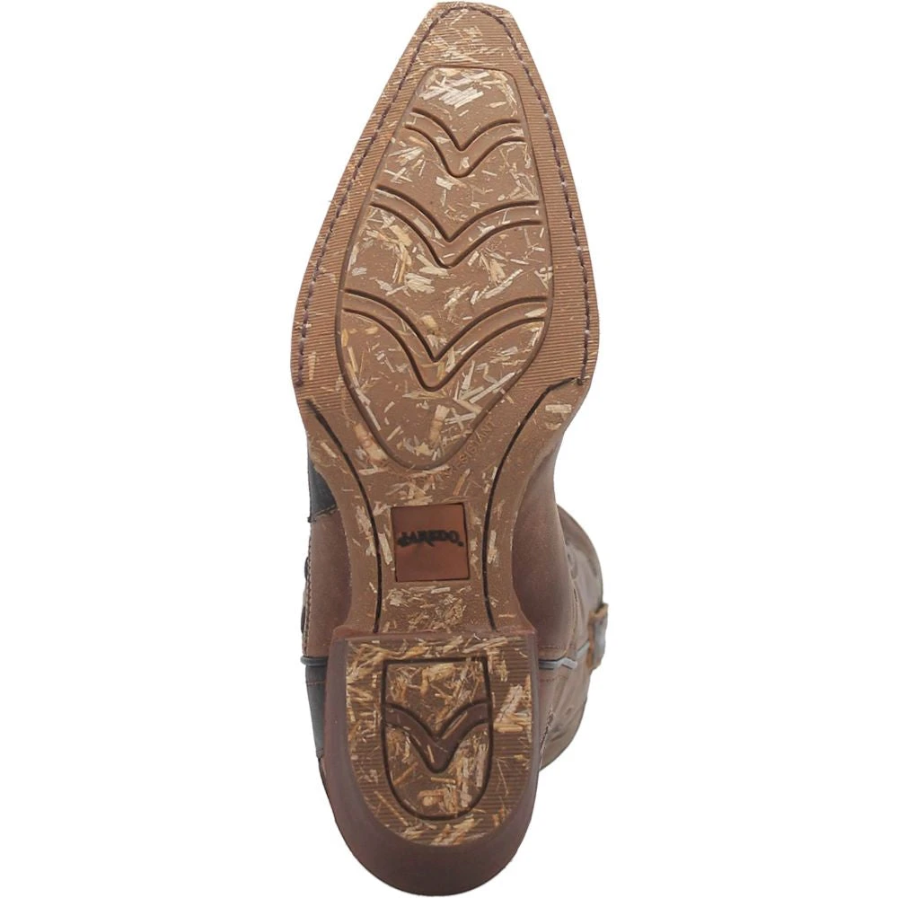 'Laredo' Men's 12" Porter Overlay Western Snip Toe - Tan - Image 7