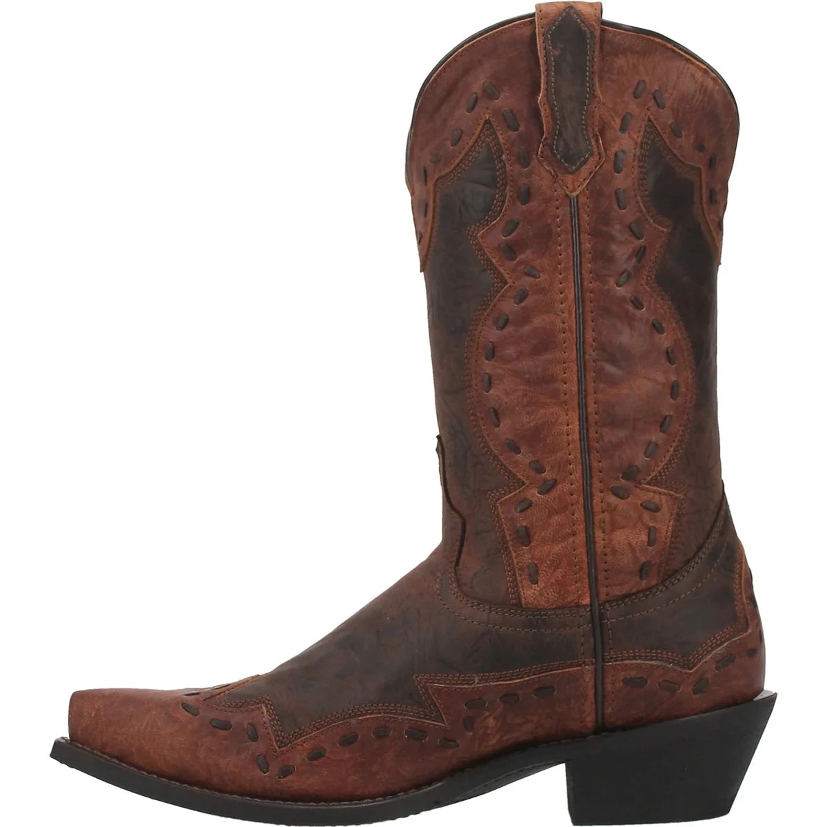 'Laredo' Men's 12" Ronnie Western Fashion Snip Toe - Rust - Image 6