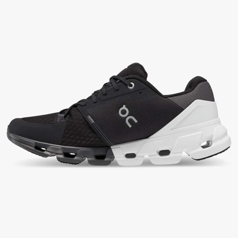 'On Running' Men's Cloudflyer 4 - Black / White (Wide) - Image 6