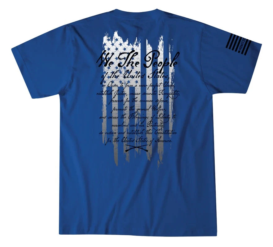 'Howitzer' Men's Blessings Of Liberty Short Sleeve Tee - Cobalt Blue - Image 2