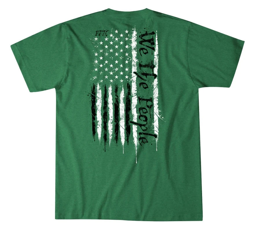 'Howitzer' Men's People Of 76 Short Sleeve Tee - Green Heather - Image 2