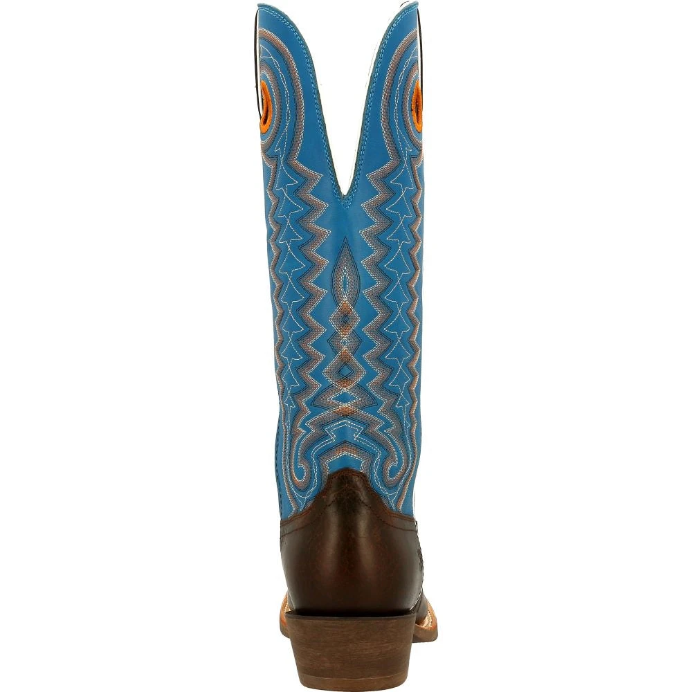 'Durango' Men's 15" Rebel Pro Western Saddle Boot - Chestnut / Brilliant Blue - Image 5