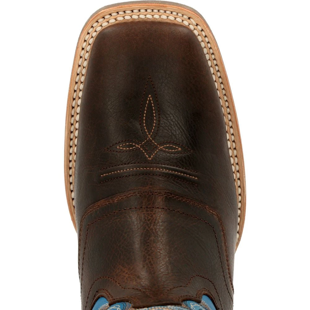 'Durango' Men's 15" Rebel Pro Western Saddle Boot - Chestnut / Brilliant Blue - Image 2