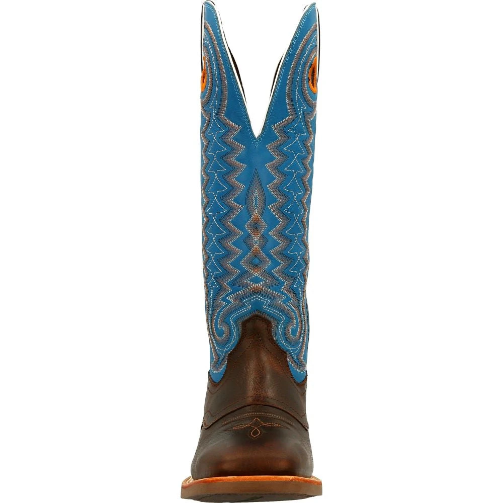 'Durango' Men's 15" Rebel Pro Western Saddle Boot - Chestnut / Brilliant Blue - Image 4