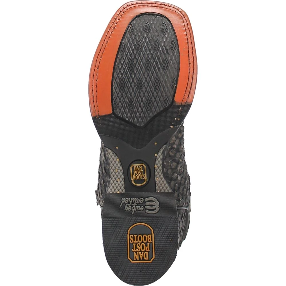 'Dan Post' Men's 12" Stanley Western Square Toe - Black - Image 3