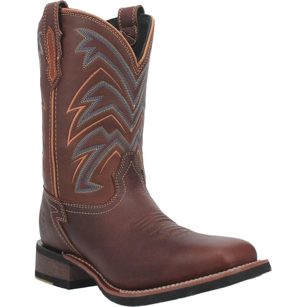 'Dan Post' Men's 11" Arrowhead Western Square Toe - Chocolate - Image 7