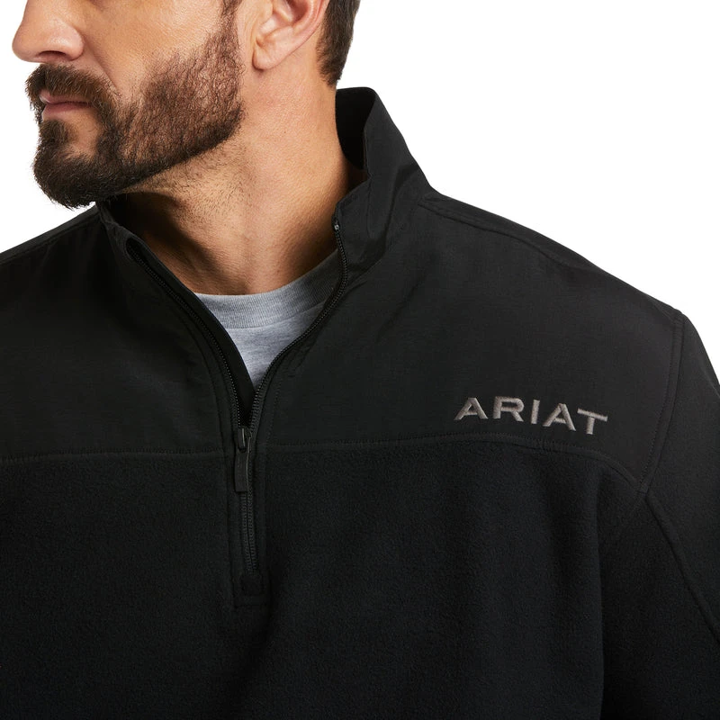 'Ariat' Men's Basis 2.0 1/4 Zip - Black - Image 2