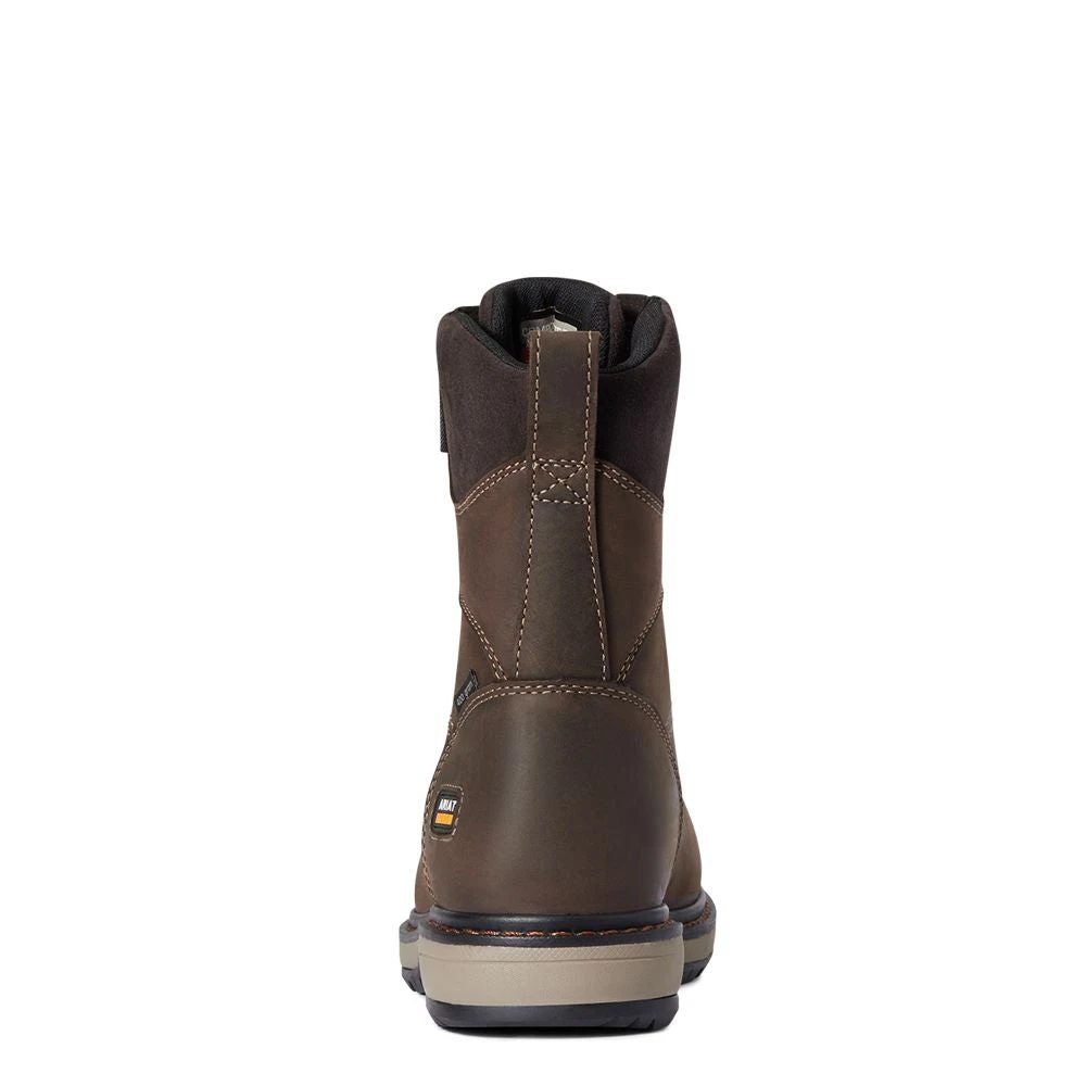 'Ariat' Women's 8" Riveter Glacier Grip 400 GR WP Comp Toe - Dark Brown - Image 4