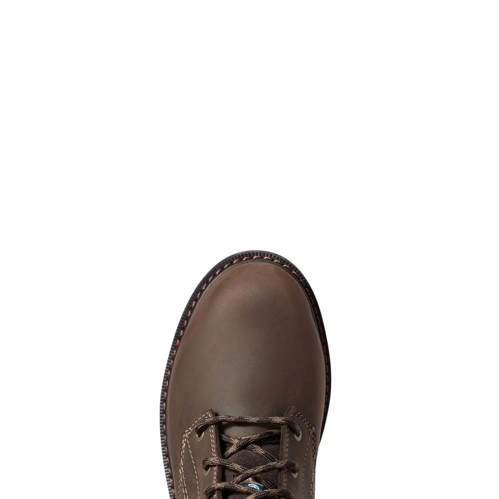 'Ariat' Women's 8" Riveter Glacier Grip 400 GR WP Comp Toe - Dark Brown - Image 2