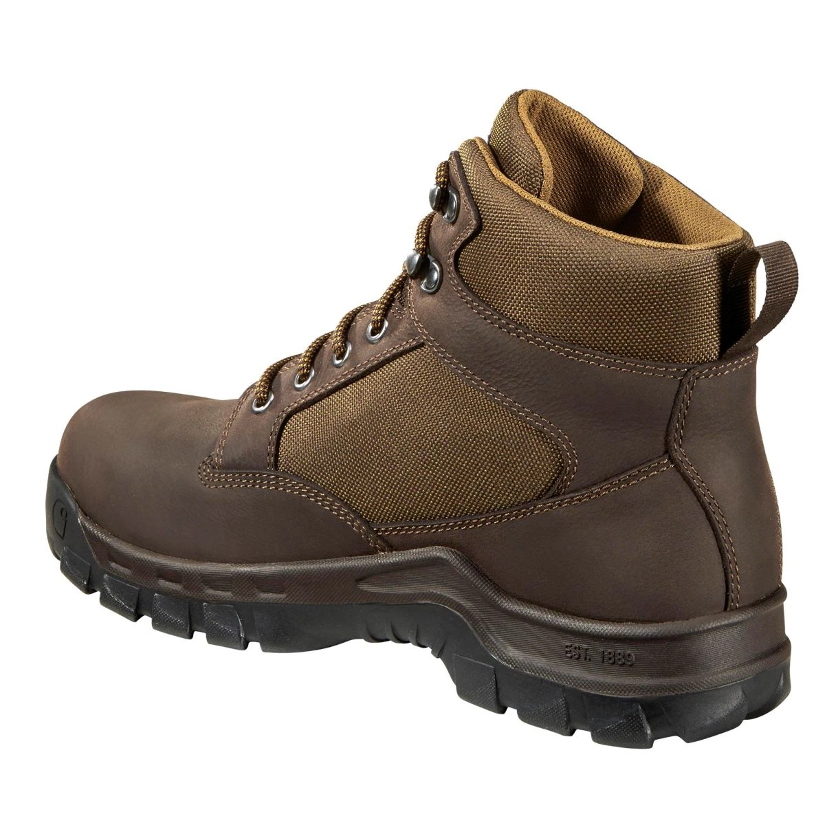 'Carhartt' Men's 6" Rugged Flex® EH WP Steel Toe - Chocolate Brown / Oil Tan - Image 8