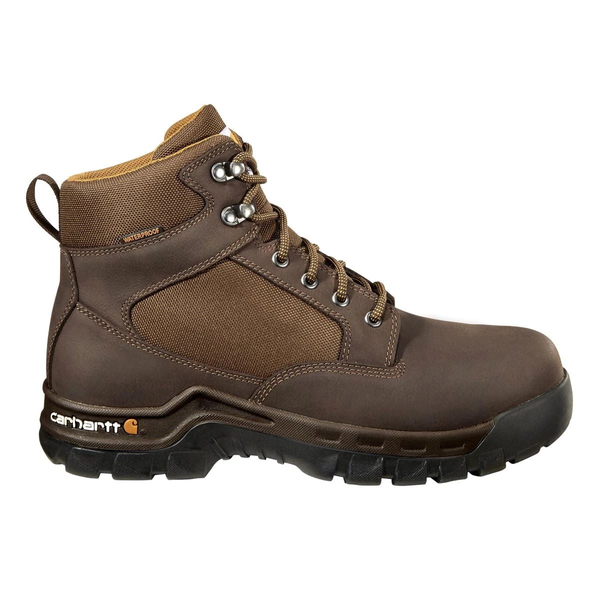 'Carhartt' Men's 6" Rugged Flex® EH WP Steel Toe - Chocolate Brown / Oil Tan
