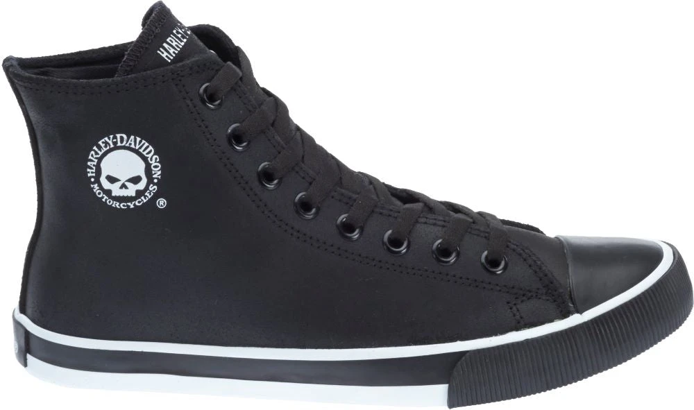 'Harley Davidson' Men's Baxter Hi-Top W/Skull - Black