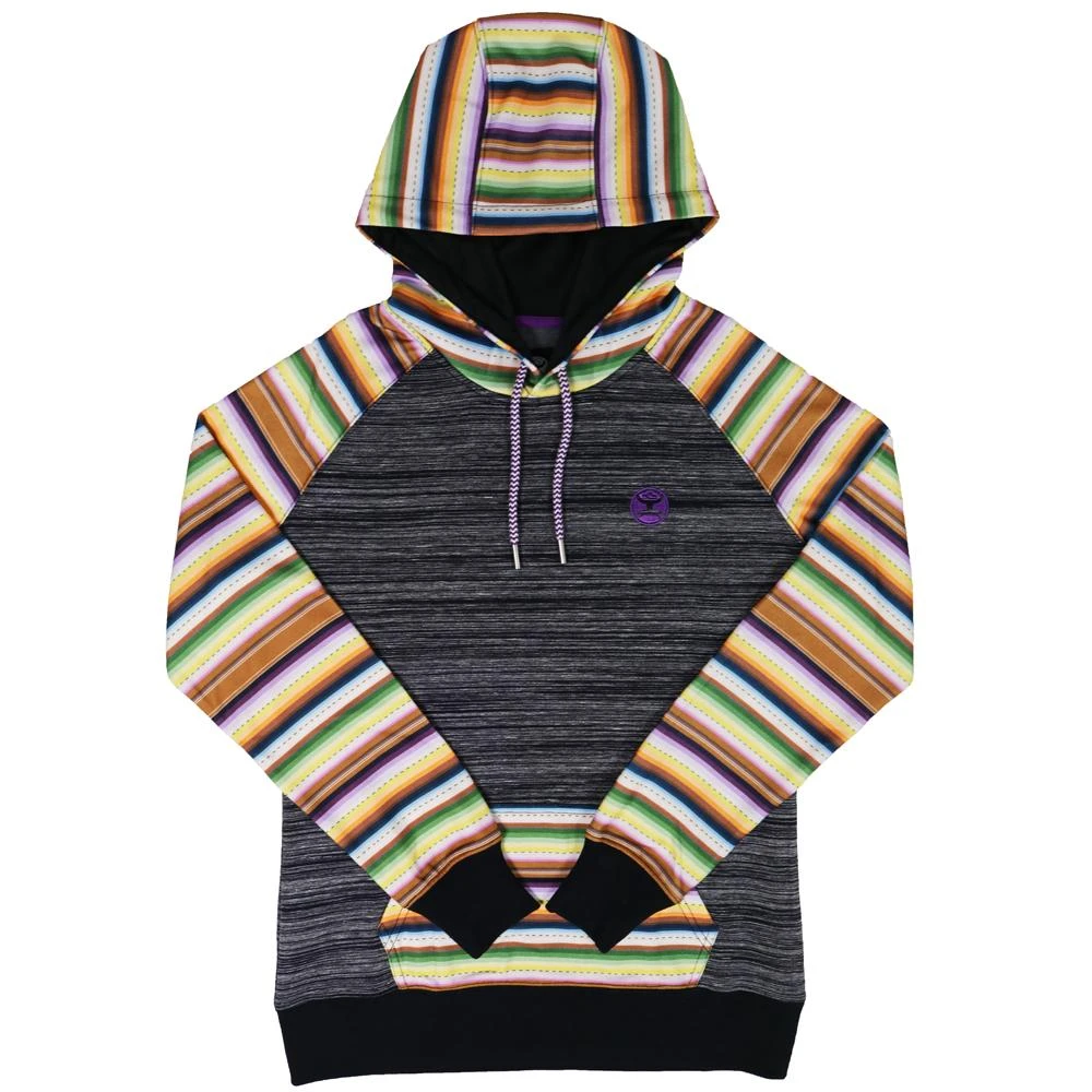 'Hooey' Women's Catalina Space Dye Hoody - Black / Serape