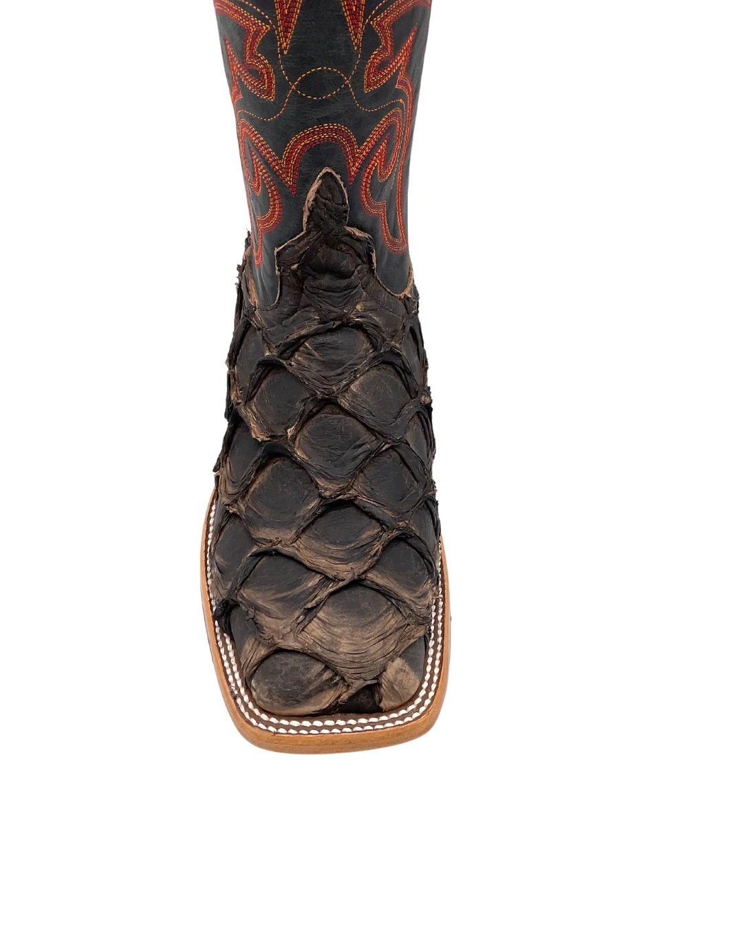 'Anderson Bean' Men's 13" HorsePower Top Hand Big Bass Square Toe - Pirarucu / Royal Blue Mad Dog - Image 2