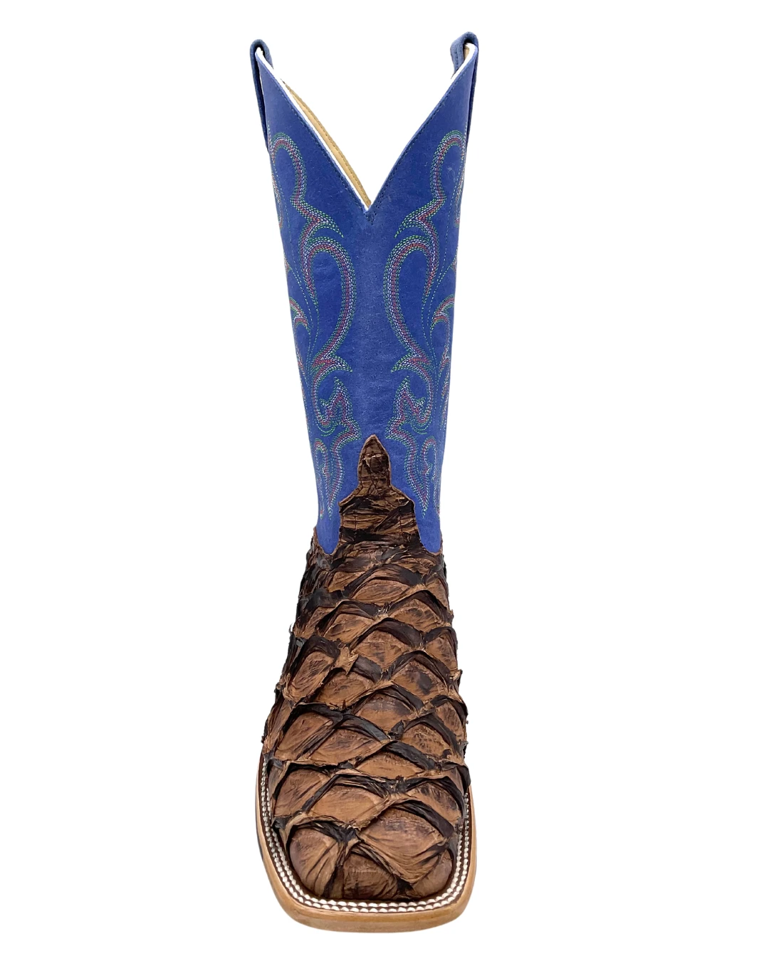 'Anderson Bean' Men's 13" HorsePower Top Hand Big Bass Square Toe - Pirarucu / Royal Sinsation - Image 4