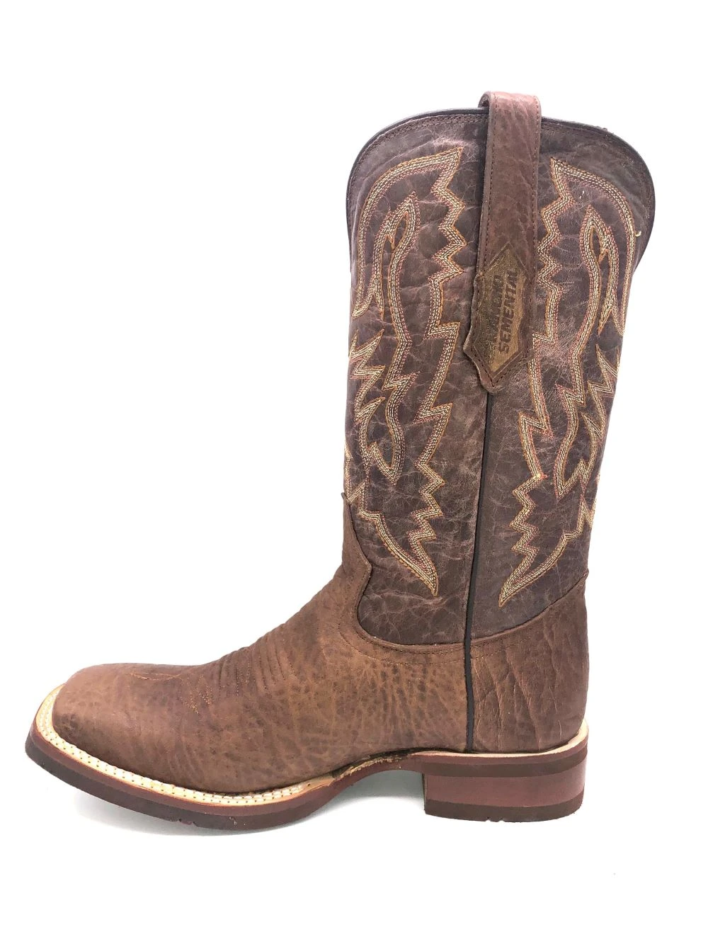 'Tanner Mark' Men's 13" Western Square Toe - Brown / Brown - Image 6