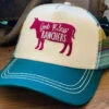 'Cruel' Women's God Bless Ranchers Trucker Cap - Green