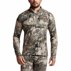 'Sitka' Men's Core Midweight Zip T-Shirt - Big Game : Optifade Open Country
