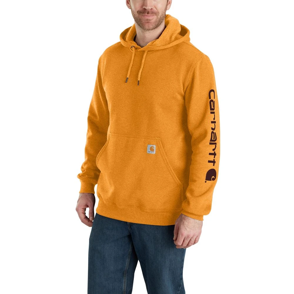 'Carhartt' Men's Midweight Logo Hoodie - Marigold Heather