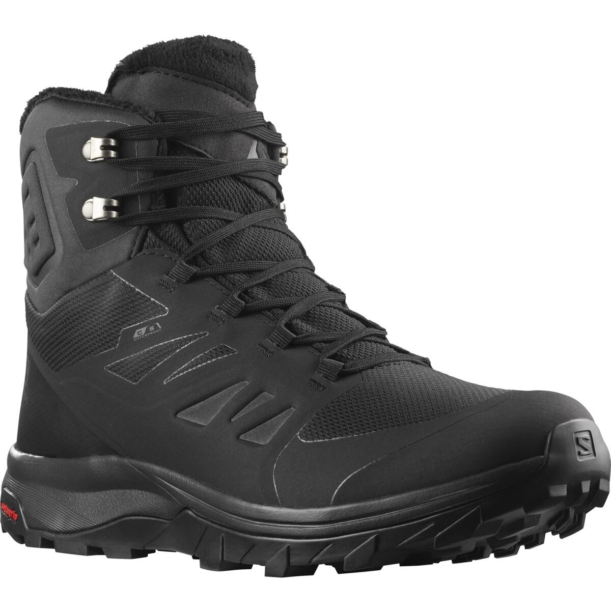 'Salomon' Men's 6" Outblast 400GR Thinsulate™ Climasalomon™ WP Winter - Black / Black - Image 4